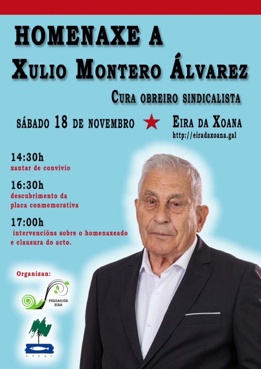Cartel homenaxe Xulio Montero Álvarez